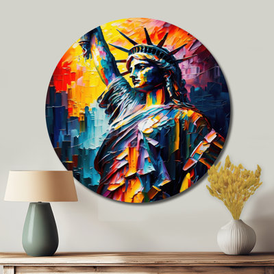 Donalsonville - Cityscapes Round Metal Art