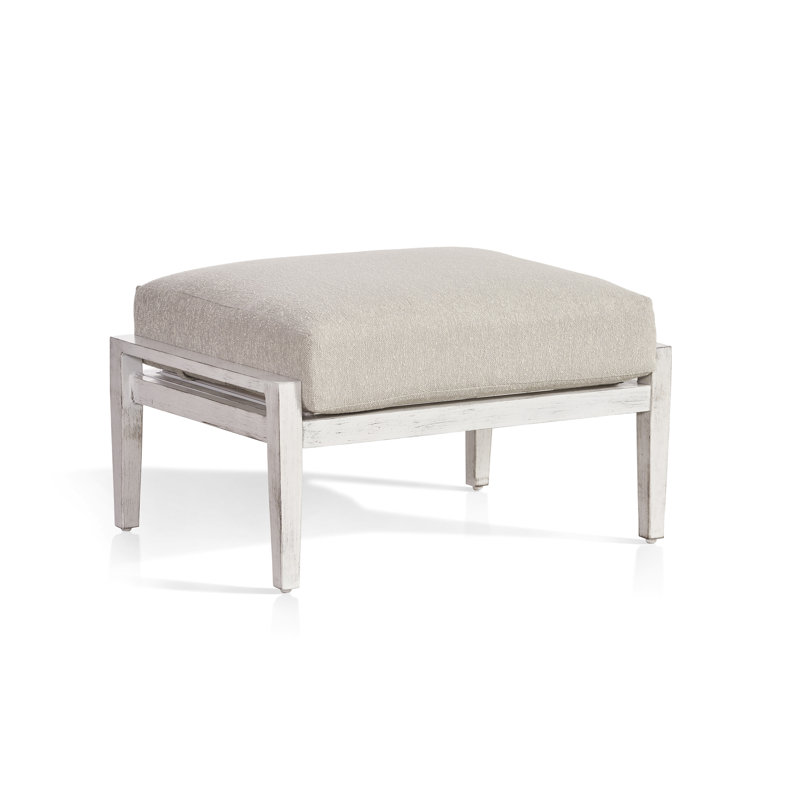 Repose-pieds extérieur avec coussins sunbrella Beardmore, Tissu toile Sunbrella®