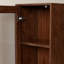 Armoire d'appoint Mid-Century moderne en chêne massif 47 "avec 2 tiroirs, porte cannelée-2032617427-2032617437