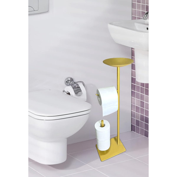 Home Basics Bronze Freestanding Single Post Toilet Paper Holder with  Storage in the Toilet Paper Holders department at