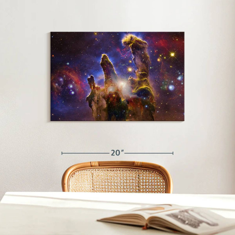 Nébuleuses et étoiles, H 16 po x l 24 po