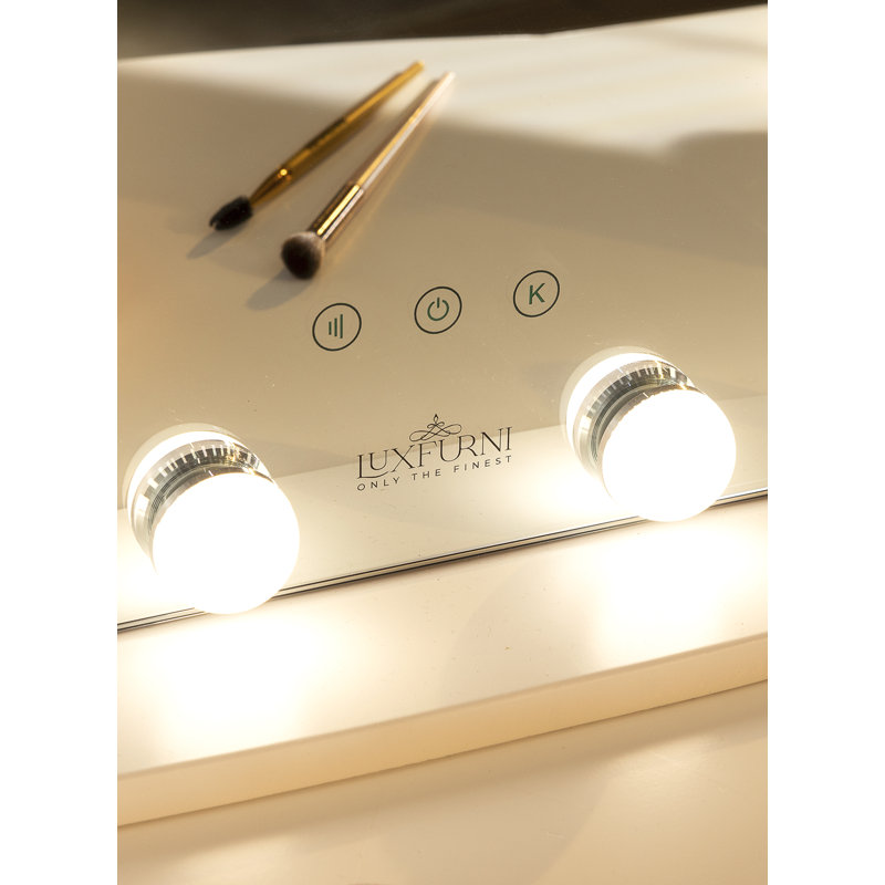 Miroir de salle de bain avec lumières de maquillage, grands miroirs lumineux Hollywood, 21" x 26"