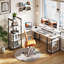Galini L-Shaped Metal Base Writing Desk-389173584