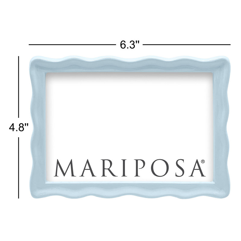 Mariposa Wavy Blue 4x6 Frame, 4" W x 6" H, Blue