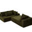 Canapé modulaire en chenille modulaire en forme de L 108 po avec 6 coussins, confortable pour un assemblage à la maison et élégant-631438574-631438575-631438563
