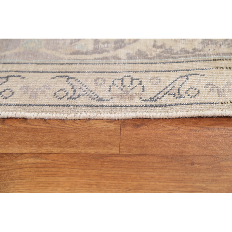 Tapis Tabriz patiné délavé noué à la main 8 x 11