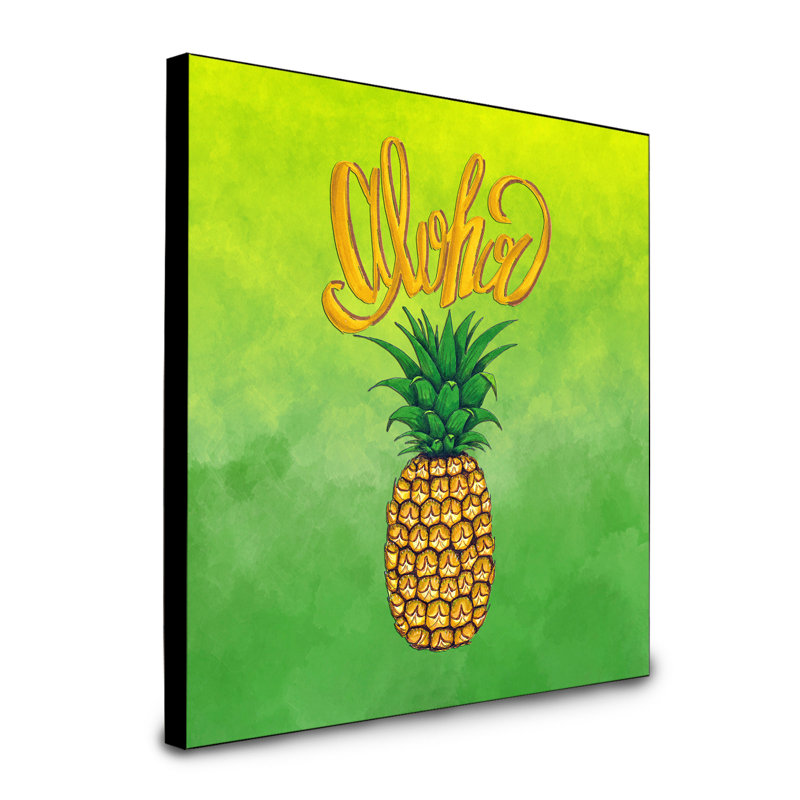 Panneau mural aloha ananas welcome Lafitte