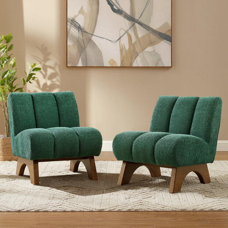 Brinlei Upholstered Accent Chair, Green