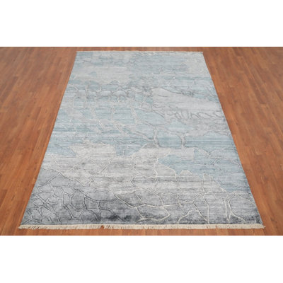 Handmade Nepalese Modern Area Rug 6x8