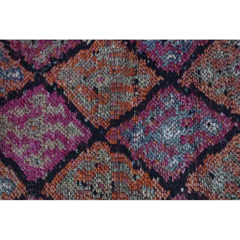 Tapis traditionnel traditionnel turc Oushak fabriqué à la main en rouge pour le vestibule et la chambre