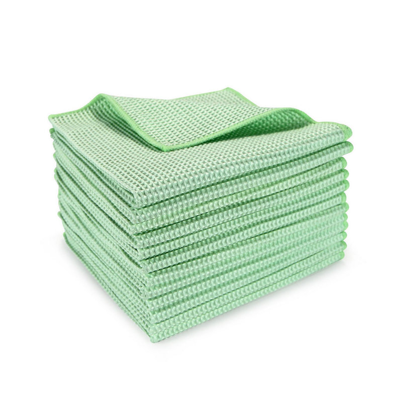 Lingettes nettoyantes en microfibre Smart Choice (paquet de 12), Vert