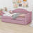 Tufted Upholstered Daybed With Trundle, With USB&Type-C Charging Ports-1034539936