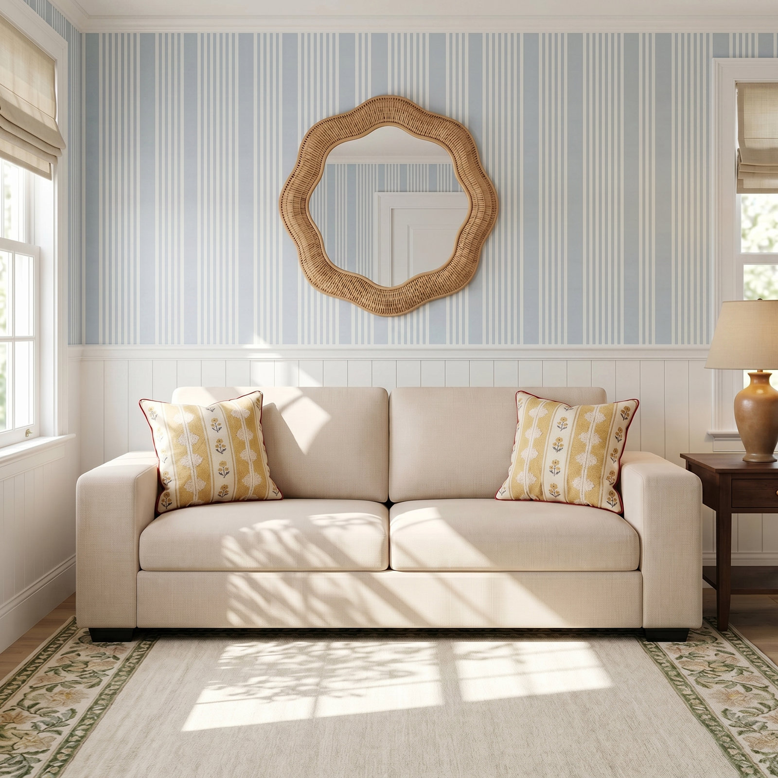 Alden 91" Cotton Sofa Bed, White Performance