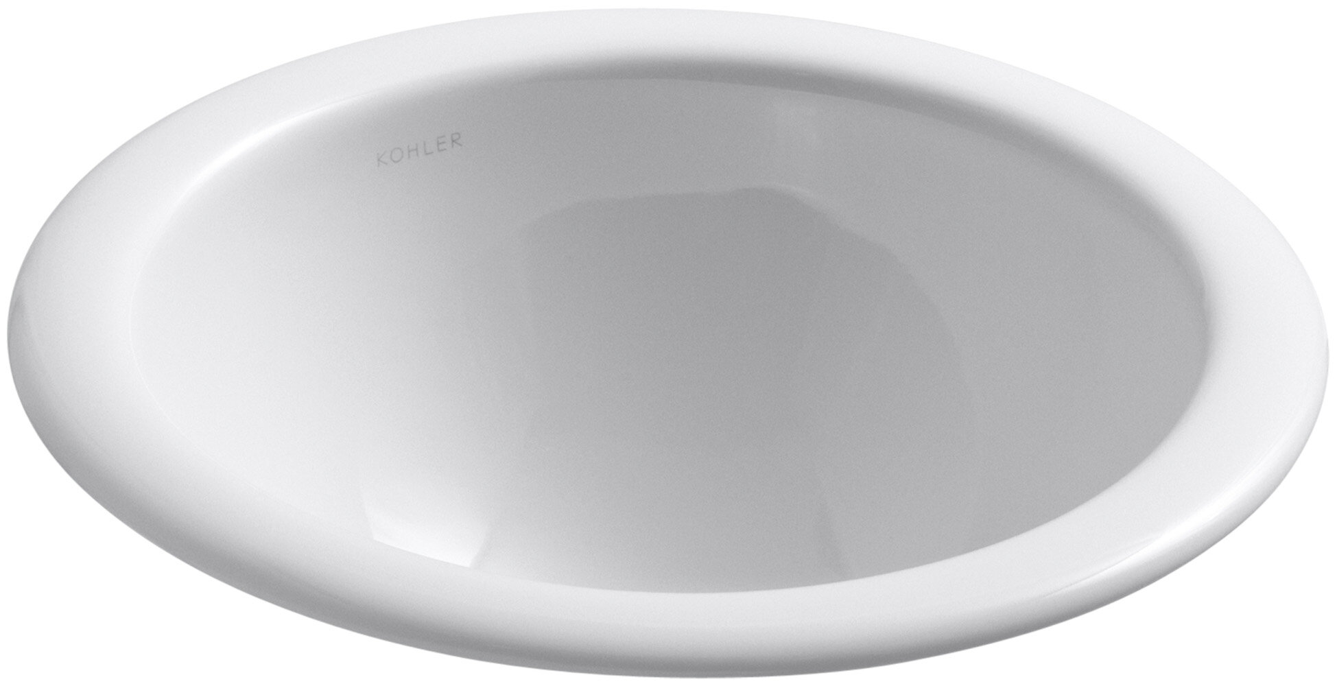 K-2298-0 Kohler Compass® Ceramic Circular Dual Mount Bathroom Sink ...