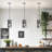 1-Light Modern Glass Pendant Light, 8.66"W Gray-121671723