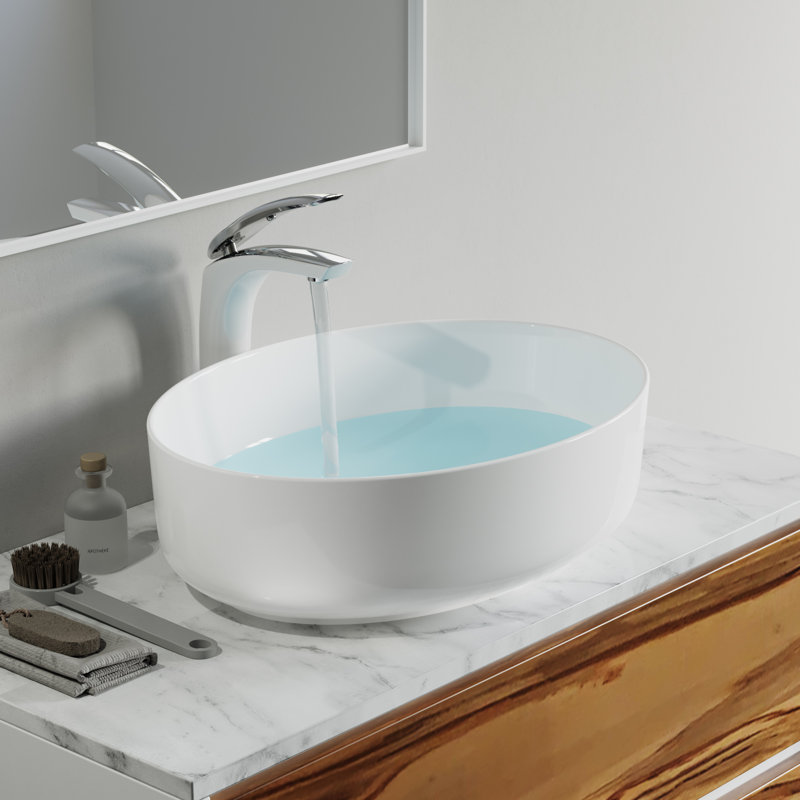 Dowell Ceramic Oval Vessel Sink