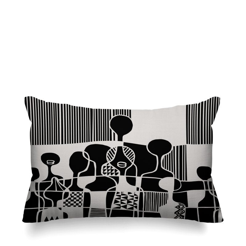 Housse et insert de coussin extérieur Ori, Noir