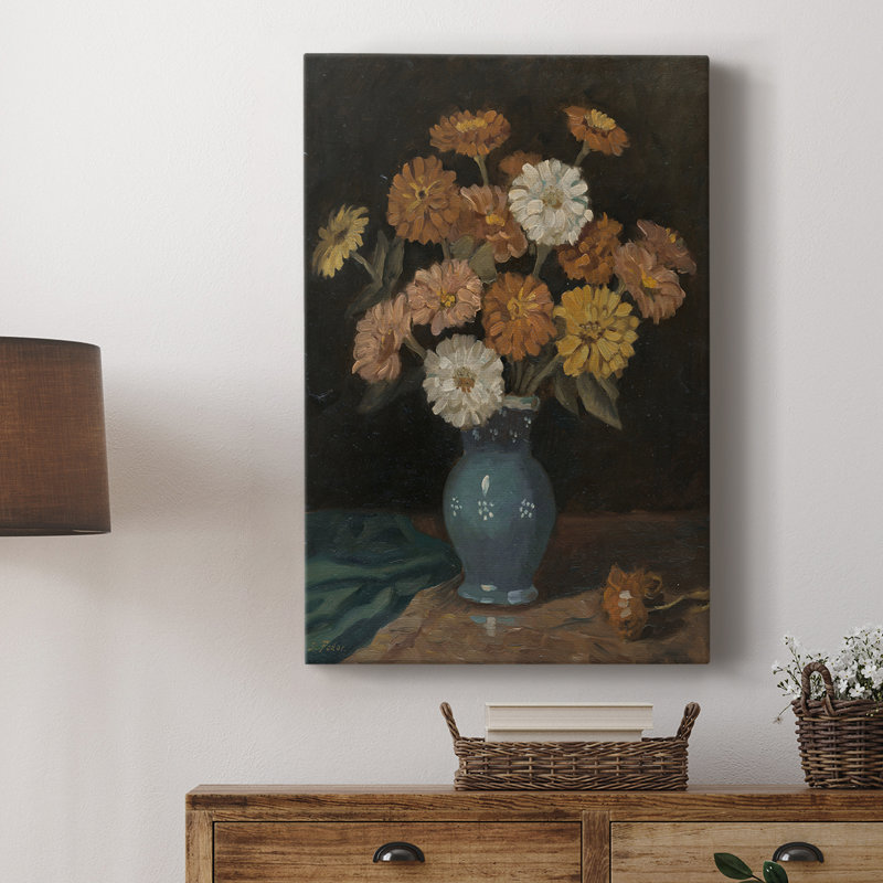Motif floral rétro CCL III - galerie Cavas, H 48 po x l 32 po