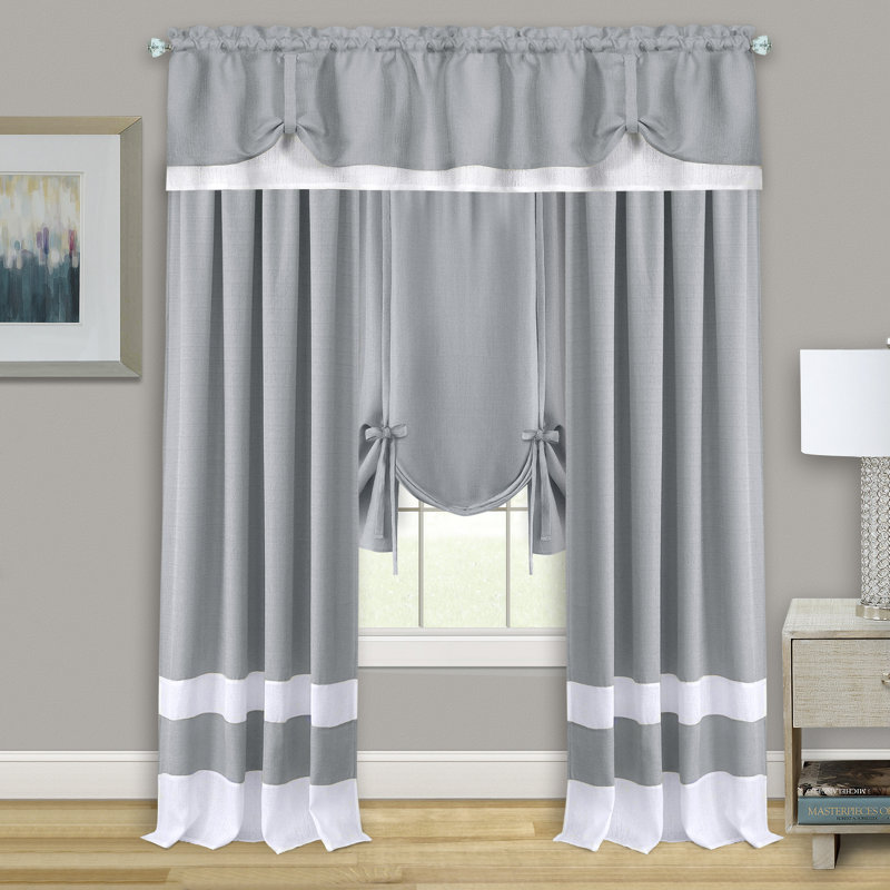 Scarbrough Semi Sheer Curtain Single Panel, Gray