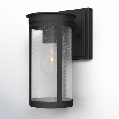 Brightmont Single Light Cylinder Outdoor Aluminum Wall Light