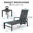 Leyburn Recliner Patio Aluminum Chaise Lounge with Table, Adjustable Backrest by an Air cylinder (3 piece Included)-823937984