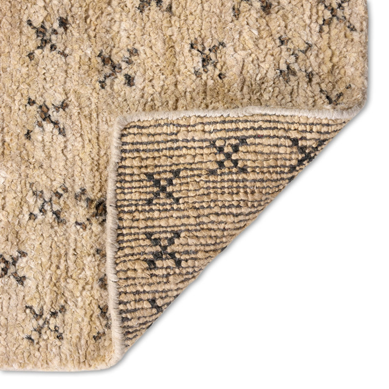 Payal Hand Knotted Jute / Sisal Area Rug in Payal Natural, Rectangle 8' x 10'