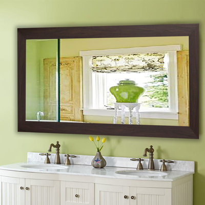 Calarco Wood Flat Wall Mirror