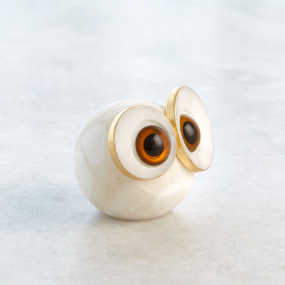 Alabaster Big Eyed Owl