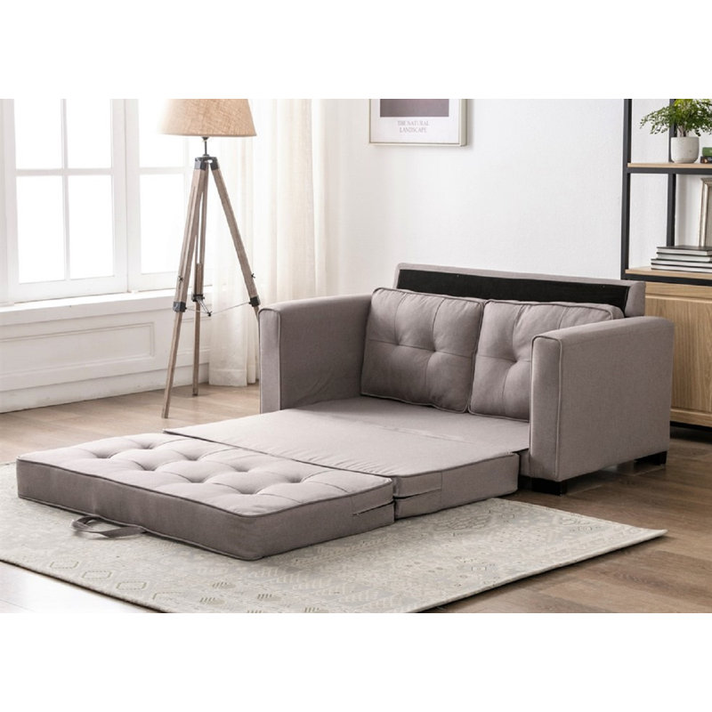 Lizeth Upholstered 58'' Loveseat, Light Brown
