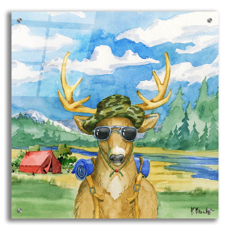 «Happy Camper I» par Paul Brent, H 24 po x l 24 po x P 0,2 po