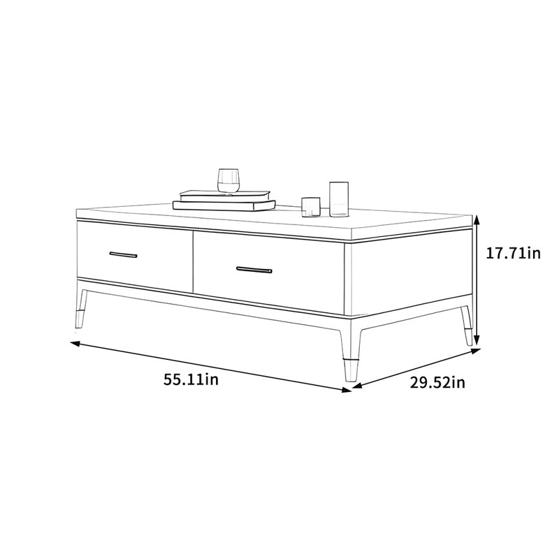 Modern Solid Wood Coffee Table