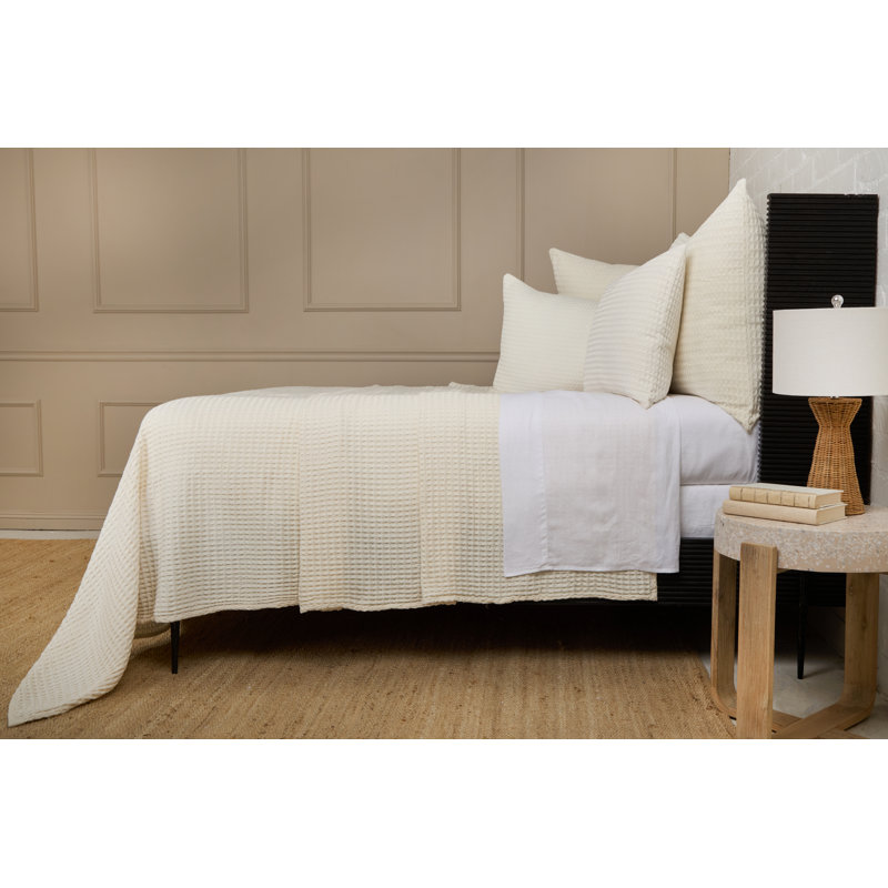 Zuma Waffle Blanket, Cream, Queen