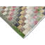 Tapis vert en laine noué à la main de conception unique 3 pi 4 po x 5 pi 10 po années 1960 de taille 3 pi x 5 pi en vert / beige / rouge / blanc