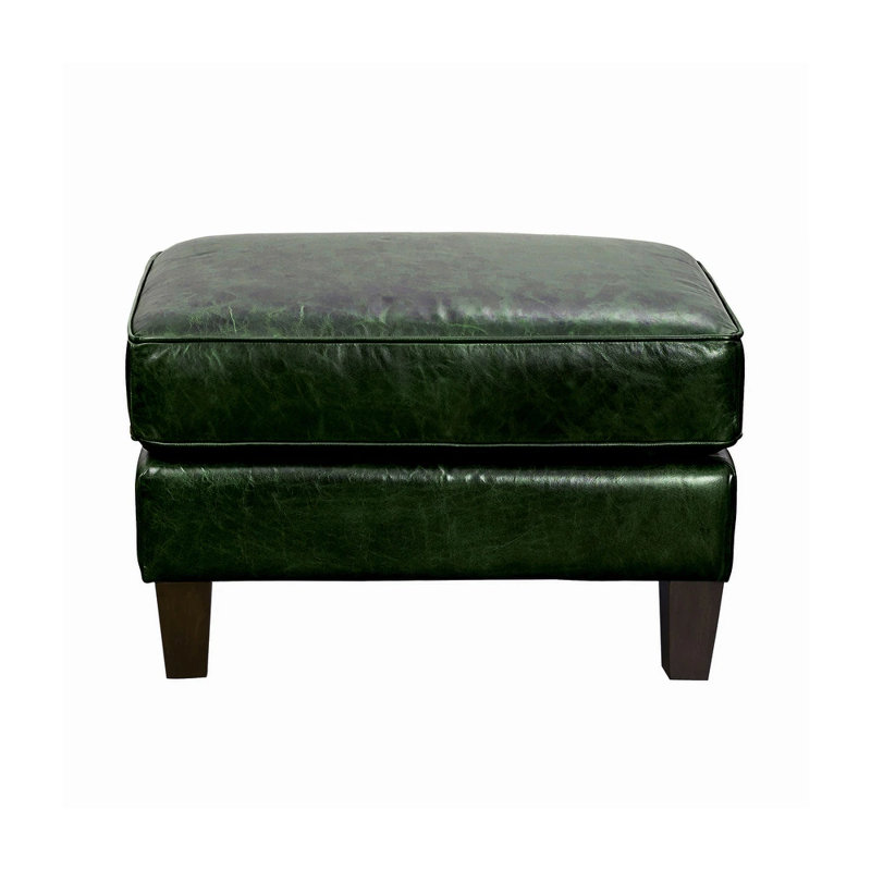 Asmunn Top Grain Leather Ottoman