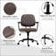 Chaise de bureau à domicile, chaise de bureau d'ordinateur en microfibre avec roulettes pivotantes, hauteur réglable et fonction d'inclinaison, brun clair