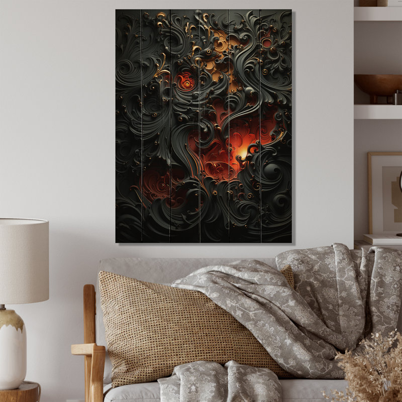 Calligraphie hébraïque sur bois, H 20 po x l 10 po x P 0,78 po