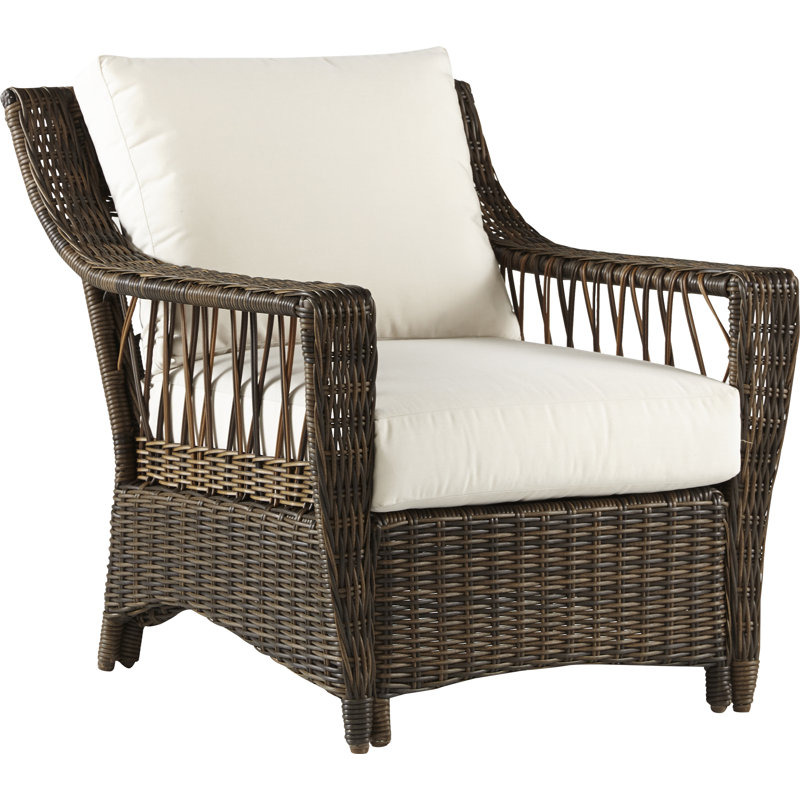Chaise de terrasse avec coussins Lonoke, Tissu toile Sunbrella®