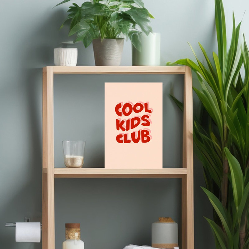 «Cool Kids Club», impression audacieuse et moderne, H 18 po x l 12 po