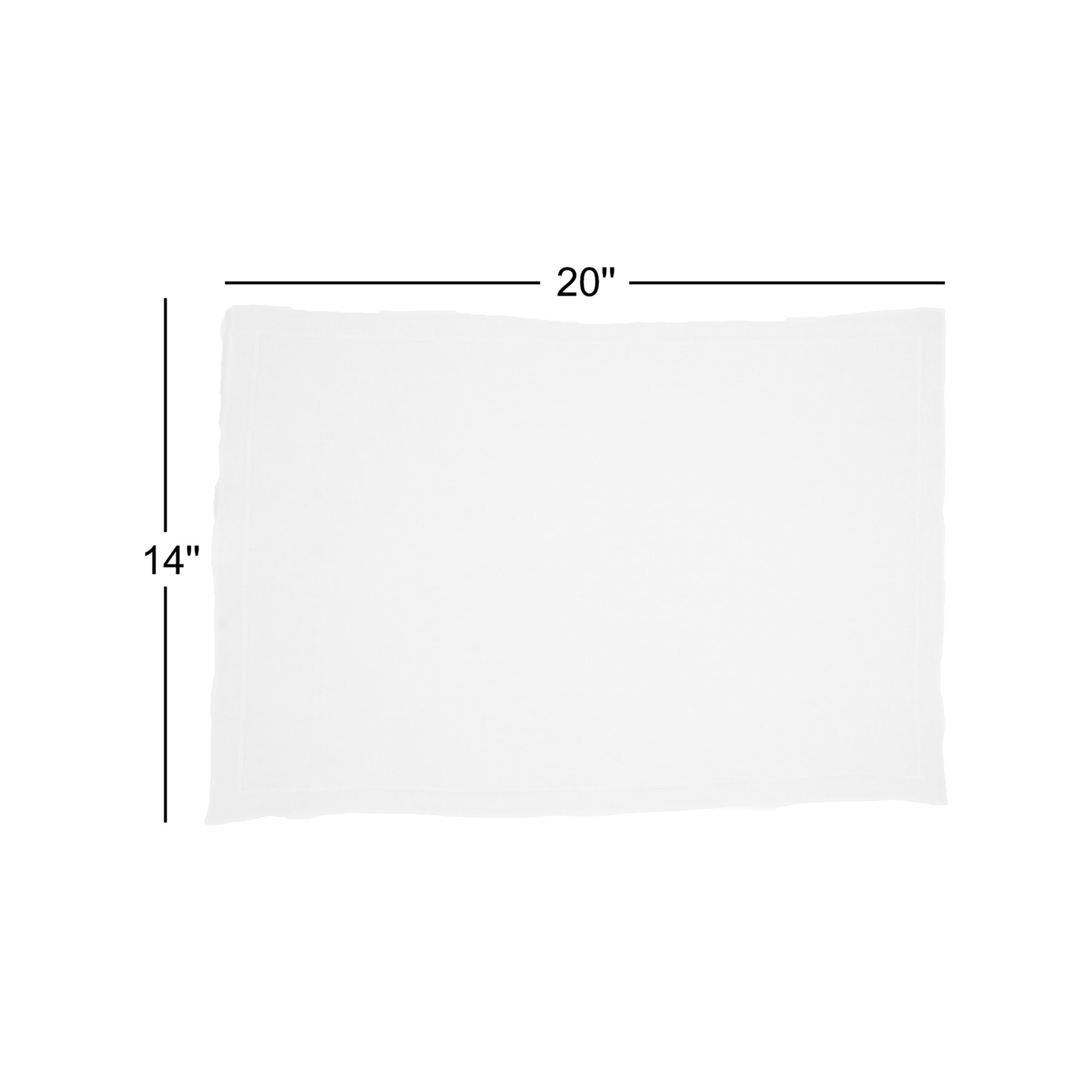 Stonewashed Overlock Edge Placemat (Set of 4), Blue