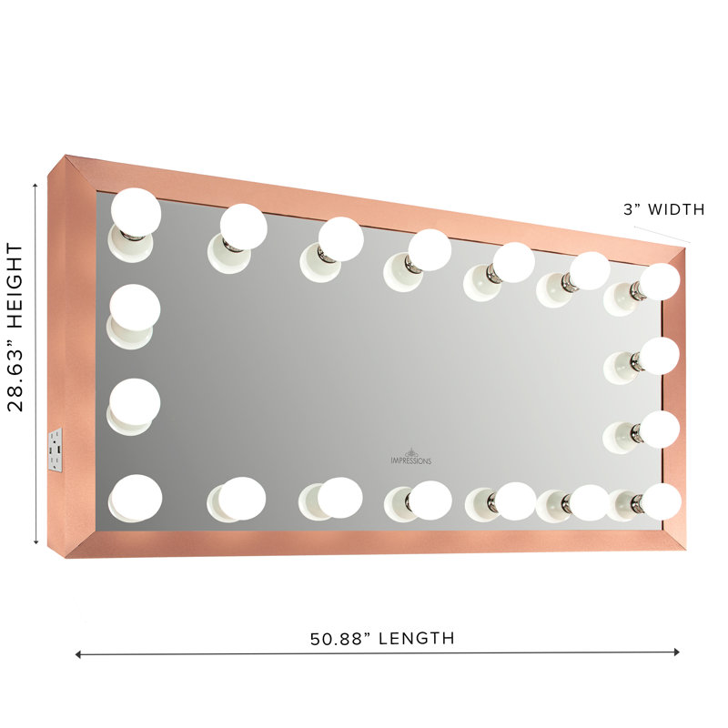 Miroir de salle de bain Starlight, Or rose