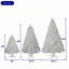 Ensemble d'arbre de Noël articulé artificiel argenté avec 11 modes d'éclairage et branches articulées