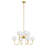 8-light 32"W Metal Modern Chandelier with Cloud Globe Glass Shades for Dining Room/living Room-640434496