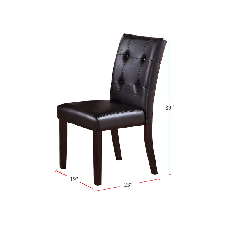 Ensemble de 2 chaises de salle à manger rembourrées avec boutons Leroux