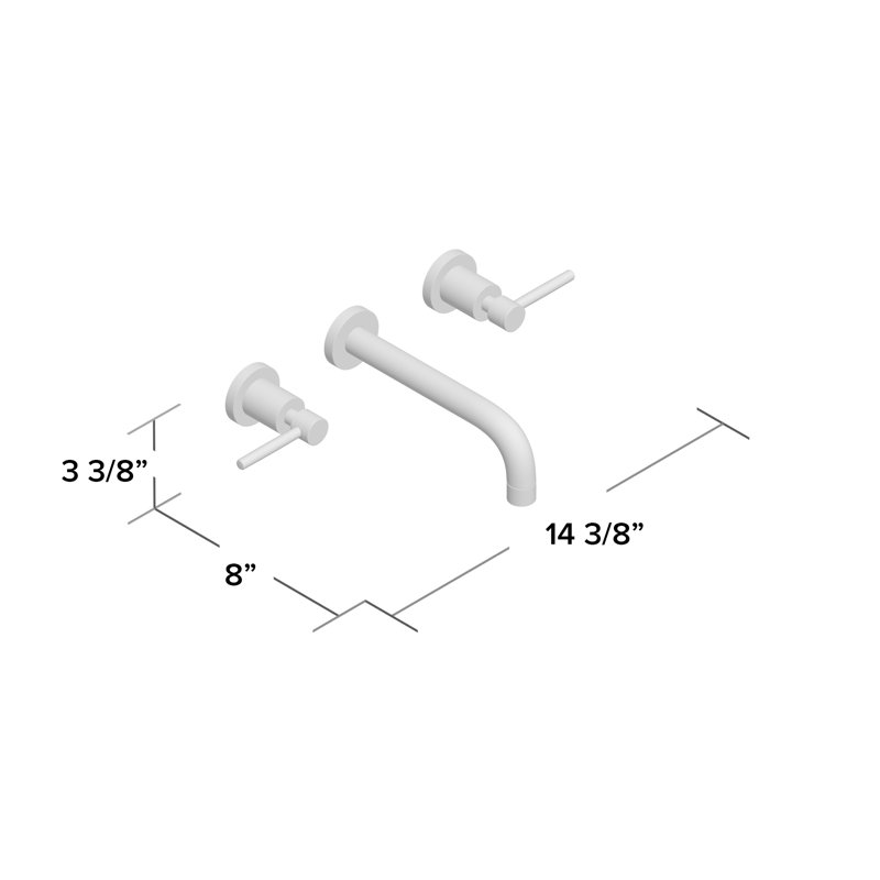 Concord Wall Mounted Bathroom Faucet, Oil Rubbed Bronze