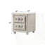 Table de chevet beige en tissu