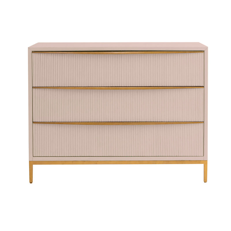 London 3-Drawers Cabinet, Antique Gray