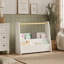 Bibliothèque pour enfants avec poignée en bois, bibliothèque pour tout-petits à 2 niveaux faisant face à l'avant, organisateur de rangement de livres pour enfants pour chambre à coucher, salle de jeux, chambre de bébé ou salle de classe