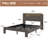 Wood Platform Bed With Storage LED Light Headboard-950207888-950207890