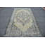 Tapis oriental en laine Oushak fait à la main pour décoration de salon - jaune / vert