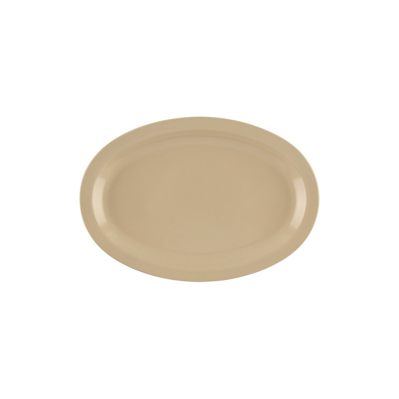 G.E.T. Melamine Platter, Tan, 1" H x 11.75" L x 8.25" W